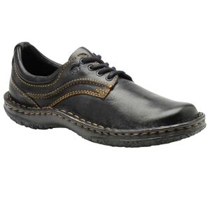 BORN Black Leather Jean Moro Casual Preppy Bowler Oxford Cottage Lace Up Shoes 7